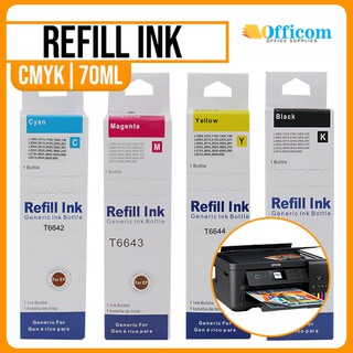 Refill Ink T664 for Epson L120 L110 L210 L220 L300 L310 L360 L380 L565 L3100 Series 70ml