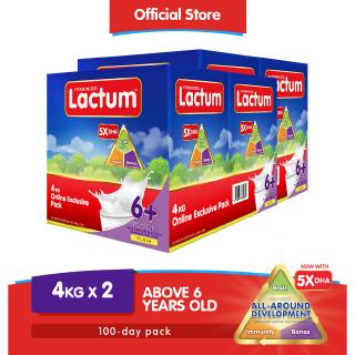 [eCom Exclusive] Lactum 6+ Plain 8kg (4kg x 2) Milk Drink for Children 6 Years Old and Above