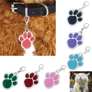 *SUPERAIN Paw Dog Puppy Cat ID Tags Collar Pendant Pet Accessories
