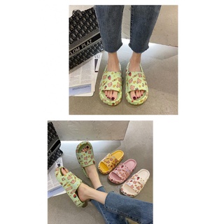 Thick Bottom Cool Slippers Female Summer Outer Wear Cartoon Net Red Cute