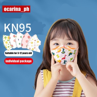 10PCS Nano Fiber KF94 Kids Face Mask 4 Layer Non-woven Protection Filter 3D Mask