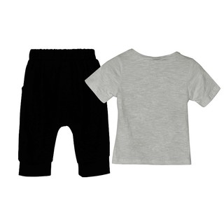 Boys Cotton Short Sleeve Printed T-Shirt+Pants 2PCS Set (9)