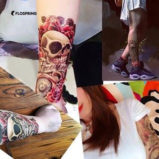 1 Sheet Skull Head Large Temporary Tattoo Wolf Arm Leg Tattoo Paper Fun Toy (4)