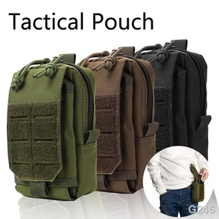 ☈◈Waterproof Outdoor 1000D 7Inch Tactical Molle Belt Pack Waist Pouch Nylon Phone Bag for Men Multi