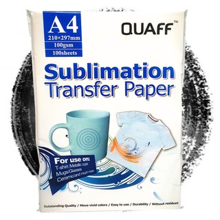 Quaff Sublimation Transfer Paper A4 Size 100GSM 100Sheets/pack