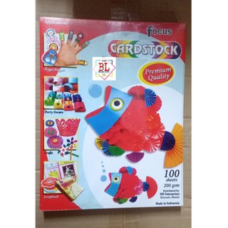 FOCUS Cardstock assorted colors 200 gsm(100 sheets)