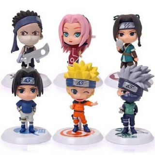 Naruto Chibi Set of 6 W/stand Set A / Set B loose Anime Figurine (2)