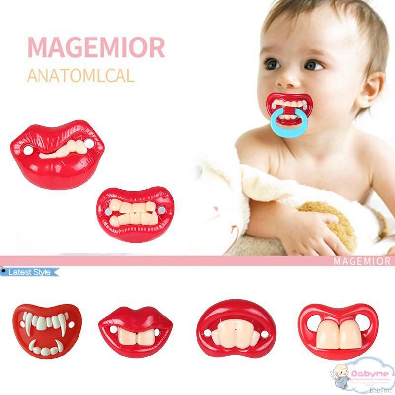 Funny Silicone Pacifier Funny Teeth Dummy Joke Pacifier Prank (1)