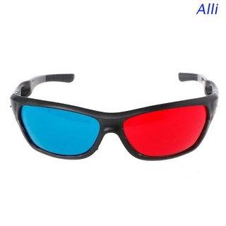 Alli Universal White Frame Red Blue Anaglyph 3D Glasses For Movie Game DVD Video TV