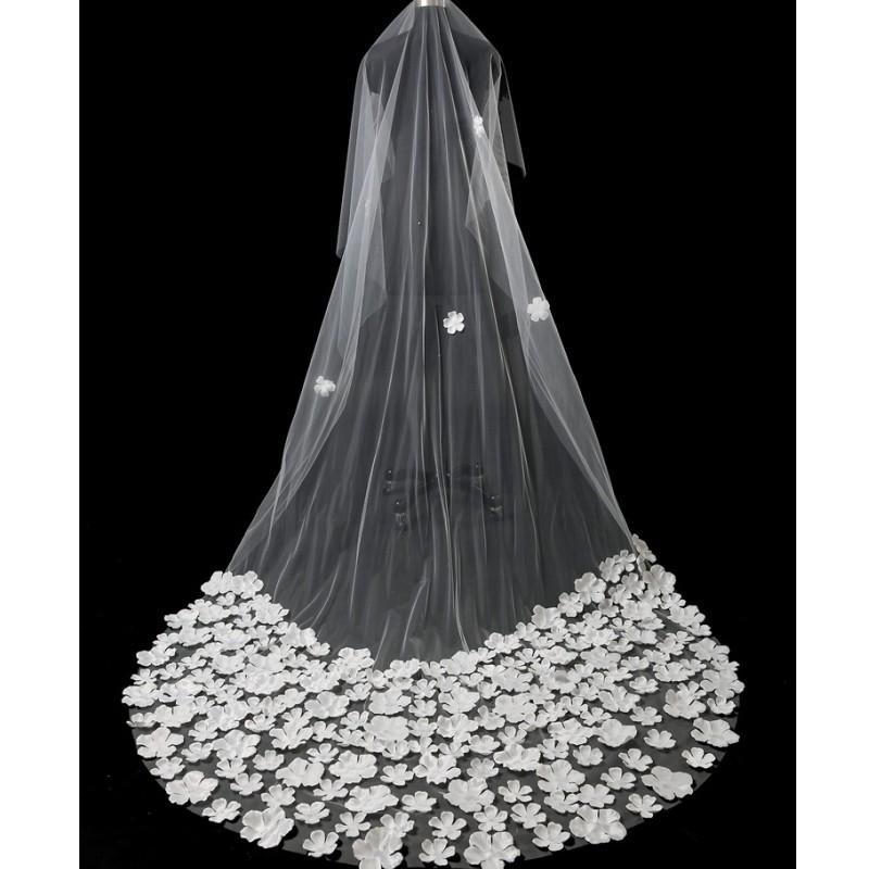 47/5000 3 Meter Veil Panjang Romantic Motif Bunga Kerudung Pengantin