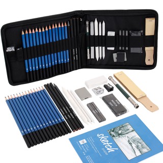 [Sketchbook]36pcs Sketching Writing Pencils Drawing and Sketch Kit Set Pencil Art Painting Kit
