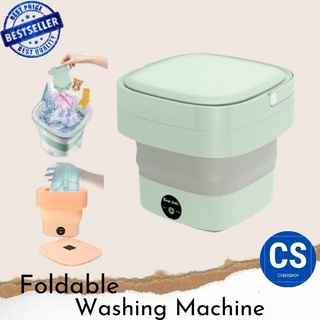 [CYBERSHOP] Mini Foldable Washing Machine Manual Electric Washing Machine Pang Travel na Pang Laba