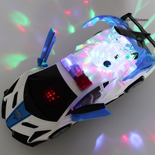 【Ready Stock】BBY--360 Degree Automatic Rotation with Music Light Police Car Model Kids Toy Gift dGYq