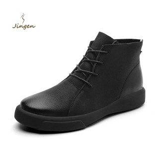 【HOT SALE】Genuine Leather Men Boots Fashion Mens Winter Shoes Male Leather Boots Ankle Boots For Men