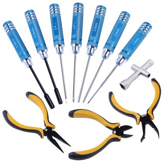 11 in 1 Professional Multi RC Tools Kits Box Set Screwdriver Pliers Wrench Repair for RC Car Multiro