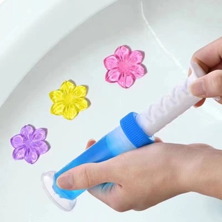 Gel Toilet Bowl Cleaner Flower Stamp Toilet Deodorizing Gel Stamp Toilet Flask Odor Remover