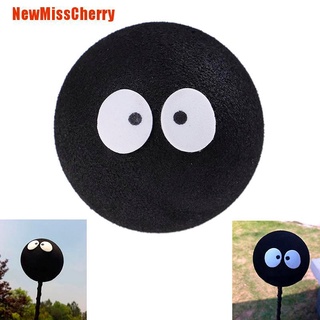 [NewMissCherry] 1x Black Face Coal Briquettes Ball Car Antenna Pen Topper Aerial Ball Decor Toy