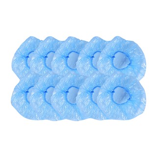 100PC Disposable Shower Cap Plastic Waterproof Shower Cap (7)
