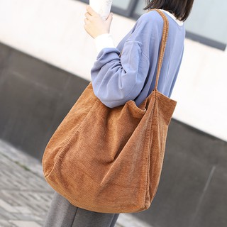 Corduroy Tote Bags Women Large Capacity Handbag Work Bags