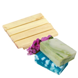 ℗♈♕New Wood Wooden Soap Dish Storage Tray Holder Bath Shower Plate Bat