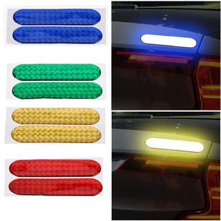 Car-styling Car Reflective Stickers Warning Tape Reflective Strips 4 Colors Car Door Sticker Decal 2pcs Exterior Accessories Safety Mark