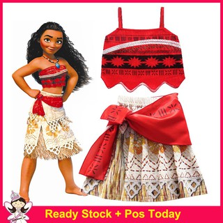Kids Princess Party Dress Movie Moana Halloween Costumes for Kids Girls Cosplay Outfit
