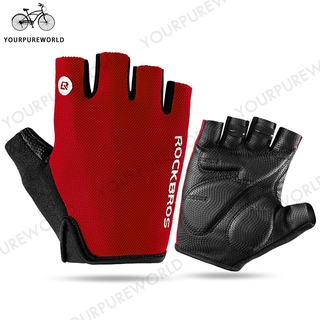 Cycling Gloves Bicycle Gloves Bike Gloves Anti Slip Shock Breathable Half Finger Short Sports Gloves Accessories For Men Women