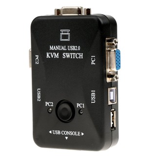 Readystock Dual Port KVM Switch Box with USB 2.0 Hub Ultra HD Connector for PC Monitor (1)