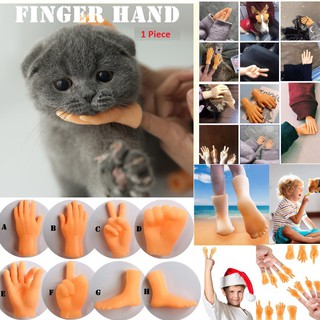 Cute Little Gloves Little Finger Set Thimber Small Hands Cat Dog Funny Finger PVC Gloves pets Massage Tool hand foot Model Tiny Hands pet Toys Finger Gloves creativity Cat Toys gifts Hot sale Fashionable entertainment for pet interaction accessories
