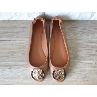 Flat TORY BURCH Women BRANDED BROWN LEATHER