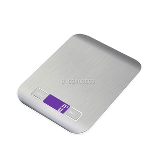VOLL-LCD Digital Electronic Scales Portable Stainless Steel Kitchen Food Weight Scales 1-5000g
