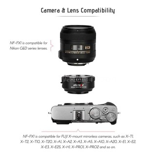 Viltrox NF-FX1 Lens Mount Adapter Manual Focus for Nikon G&D-Mount Series Lens Userd for FUJI X-M (7)