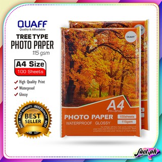 notebooknote bookpens✒✉♠115gsm QUAFF Photo Paper A4 Size , Inkjet Glossy (100sheets)