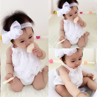 Newborn Infant Baby Girl Bodysuit Floral Romper Jumpsuit