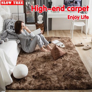 Large Velvet Carpet Bedroom Fluffy Rug Living Room Floor Mat 150X190CM Soft Area Rug Gradient Color Customizable size