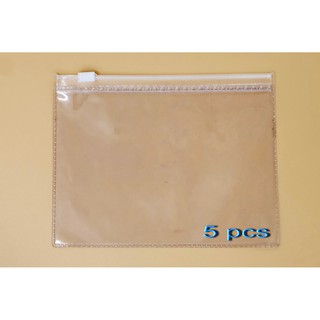 #502T Flat Style Clear Transparent Pouch resealable -- SOLD IN BUNDLE OF 5 PCS.