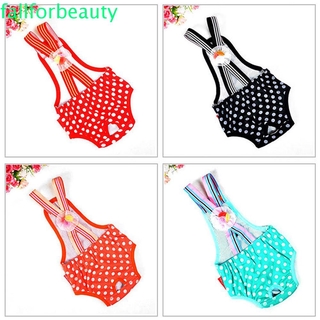 FALLFORBEAUTY 1Pc Dog Clothes Puppy Sanitary Pants Diaper Menstrual Period New Underwear Female Dots Pet Suspender