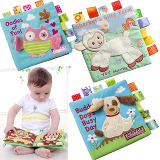 Baby Learning&Education Animal embroidery Soft Cloth Book animals Fabric Book Infant Baby Early