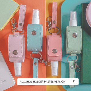 Personalized Alcohol Holder ( Pastel Version ) FREE 30ml bottle Synthetic Leather