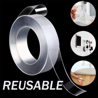 Removable Nano Adhesive Tape Traceless Washable Reusable Clear Double Sided Gel Sticky Disk Strip