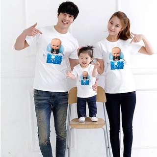 BOSS BABY Parents and Kids Matching Family T-Shirts Cartoon Mom Kids Family Fashion Clothes