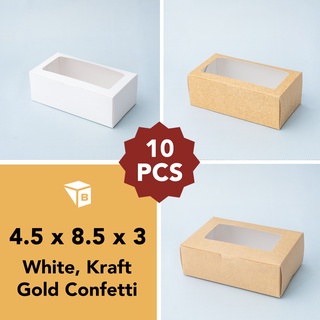 BBT 4.5" x 8.5" x 3" Pastry Box (Pack of 10)