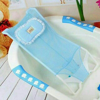 Baby Bath Mesh Sling Rack Shower Cushion Baby Bed Soft Mesh Bed Net Bath Stand for Newborn (1)