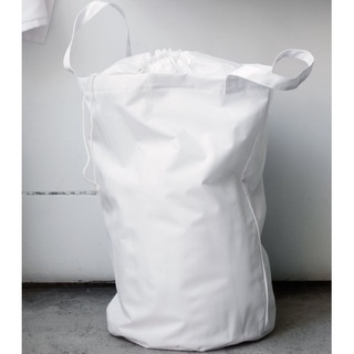 handbag ♛White Plain Cotton Laundry Bag♂