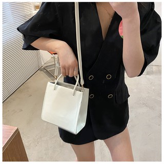 Urban Fashion Hub Korean Style Jul 2021 Vinatge Minimalist Plain Top Handle Bag Sling Bag for Women