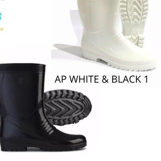 Ap BOOTS BLACK And WHITE 1 - AP BLACK I 25-28 -AP WHITE 1 - Rubber SAFETY Short BOOTS (1)