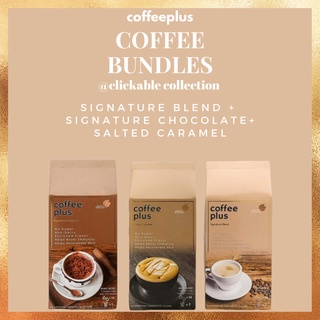 {100% ORIGINAL} COFFEE PLUS by Anna Cay TRIO Flavor Signature Blend, Chocolate, and Salted Caramel