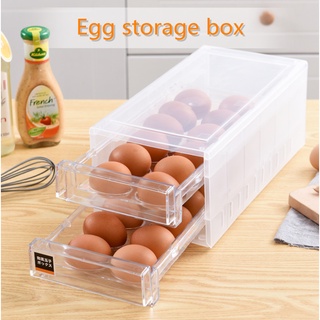 Egg storage box drawer design with lid multi-compartment compartment