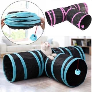 Pet Cat Tunnel 1/3 Way Pet Play Tunnel Collapsible Tunnel Toy with Ball for Cats Dogs Rabbits Pets