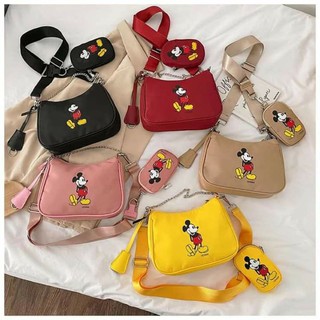 FRNC Mickey Mouse Waterproof 2in1Bags Korean fashion Shoulder Sling Bags